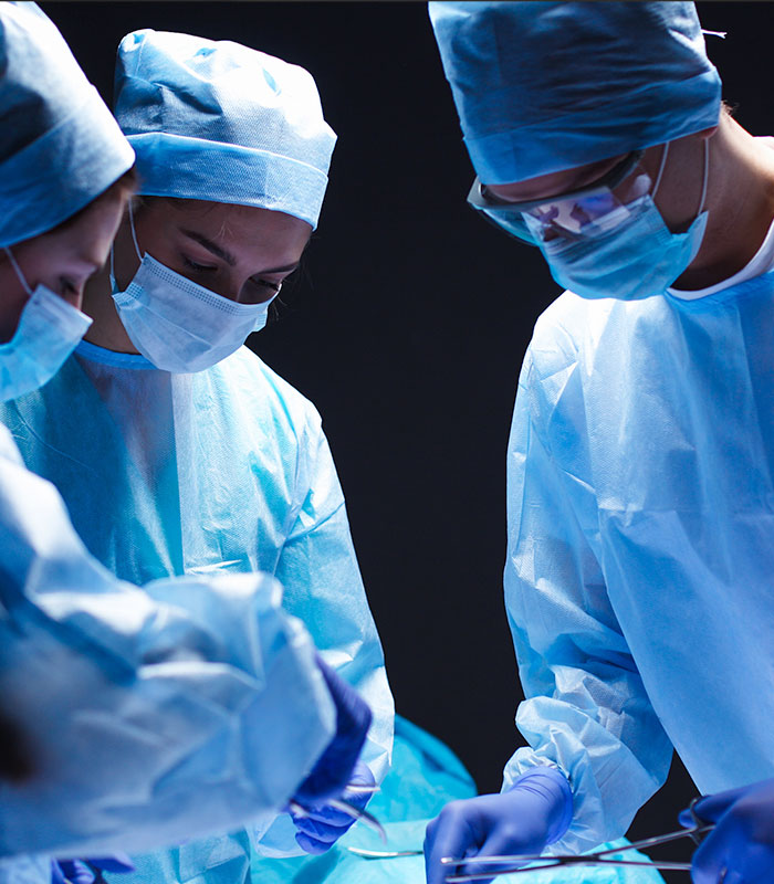 Team surgeon at work in operating room